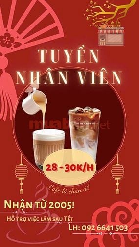 🍀VIỆC LÀM XOAY CA LINH HOẠT BÁN ĐỒ UỐNG