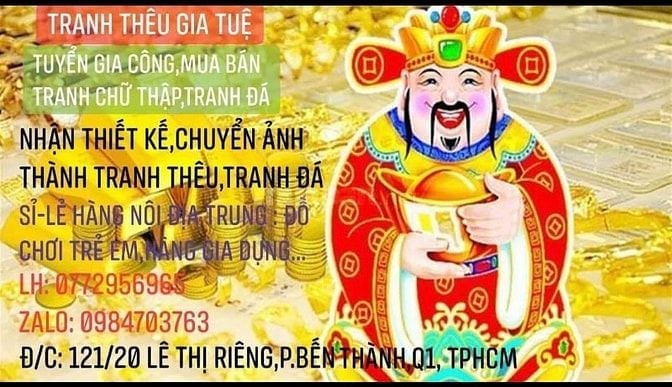 TÌM THỢ GIA CÔNG TRANH THÊU CHỮ THẬP TẠI NHÀ