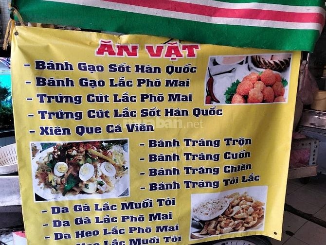 Về Quê cần sang gấp 1 xe trà sữa, nước ngọt, 1 xe bánh tráng ăn vặt