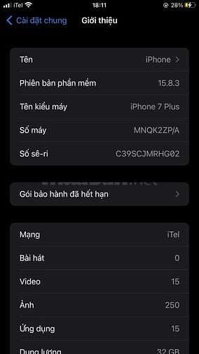 IP7plus mất vân tay pin 80% cần bán