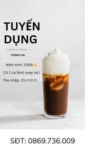 Tuyển nhân viên bán hàng parttime 