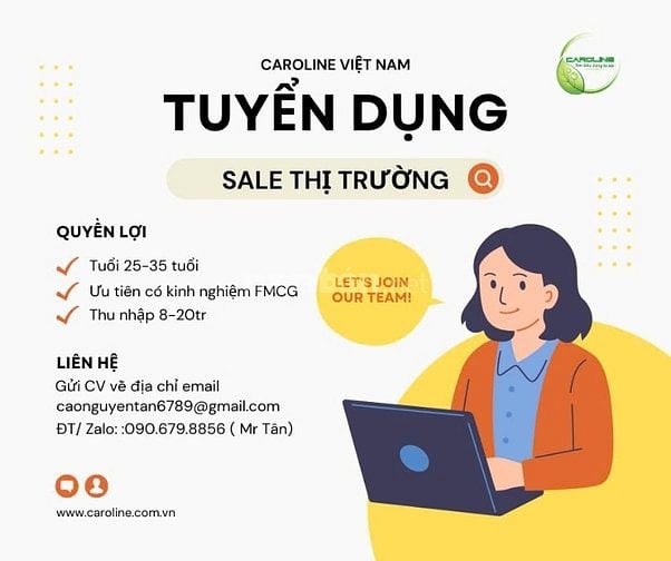 Tuyển  dung Sales thị trường Thành Phố Hổ chí Minh