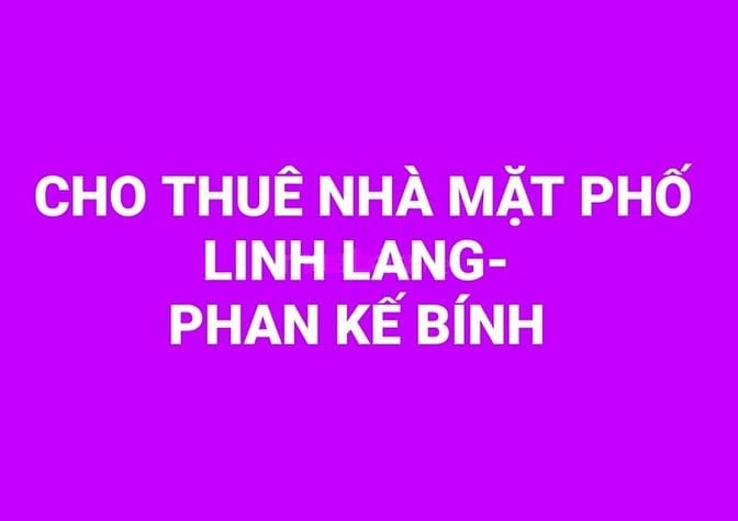 Cho thuê nhà mặt phố Linh Lang-Phan Kế Bính quận Ba Đình 