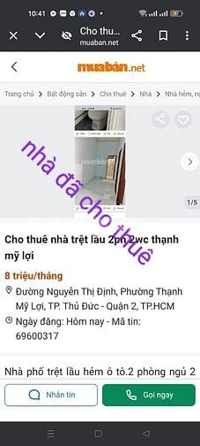 Cho thuê nhà trệt lầu 2pn 2wc thạnh mỹ lợi