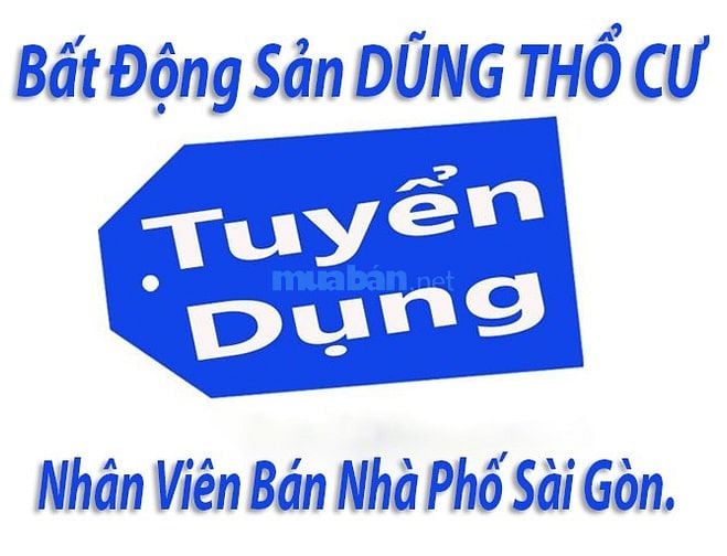 Tuyển Nhân Viên Bán Nhà Phố Sài Gòn.