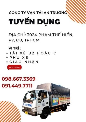 TUYỂN GẤP 10 TÀI XẾ DẤU B2 HOẶC C CHẠY TẢI