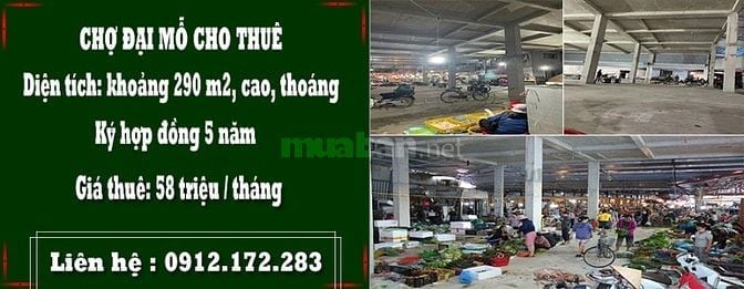 CHÍNH CHỦ CHO THUÊ CHỢ ĐẠI MỖ 