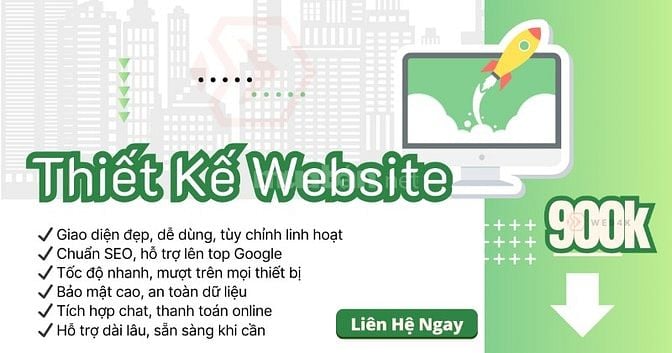 Sale sốc: Thiết kế website chỉ còn 900K