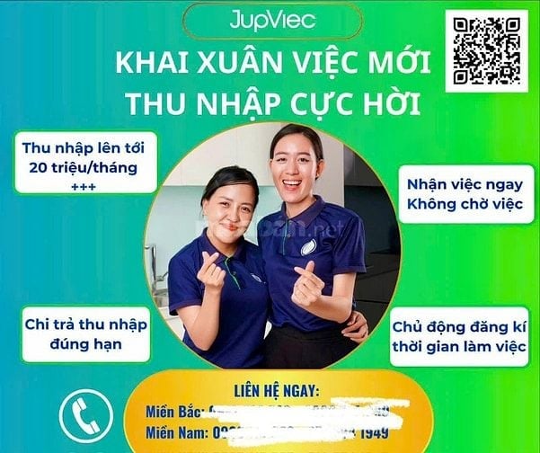 TUYỂN 20 NHÂN VIÊN GIÚP VIỆC THEO GIỜ TẠI TP.HCM