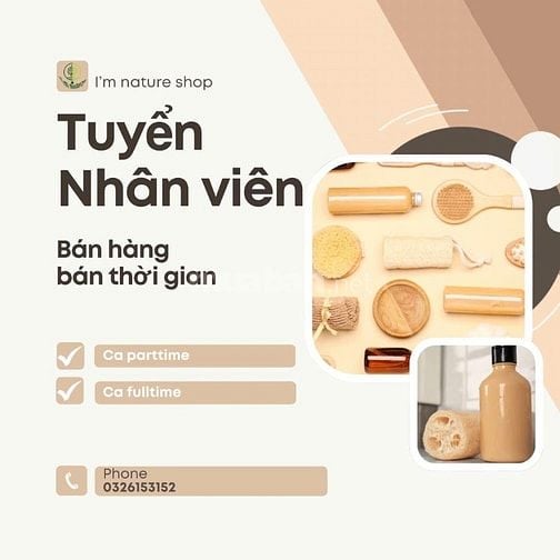 Việc làm thêm bán hàng parttime/fulltime quận Bình Thạnh