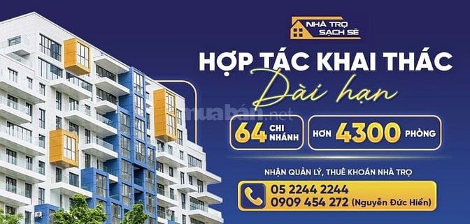 NHÀ TRỌ SẠCH SẼ - ĐƠN VỊ NHẬN KHOÁN TÒA NHÀ CHO THUÊ TRỌ