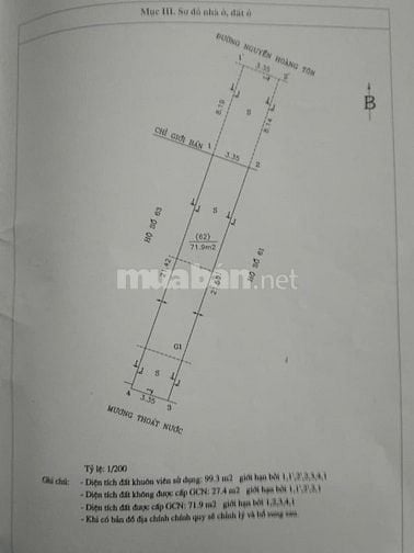 Cần bán gấp nhà mặt đường Nguyễn Hoàng Tôn 100m2