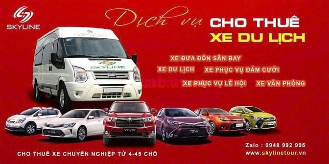 Công ty Skyline cần tuyển lái chạy du lịch xe 7 chỗ, 16 chỗ