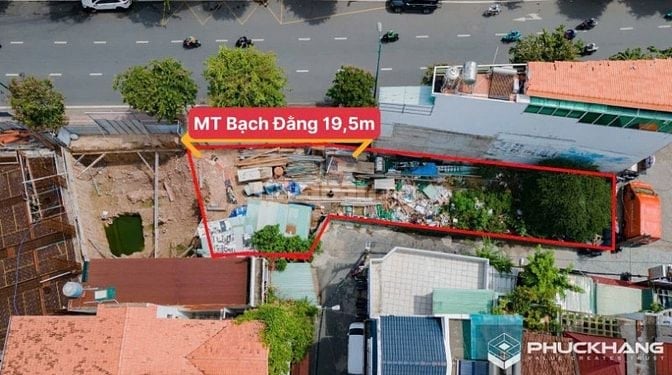 Bán góc 4MT Ngang:19,5m2 là MT Đường Bạch Đằng CN:288m2 Giá 96 Tỷ