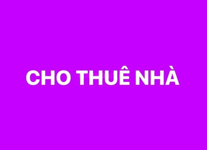 CHO THUÊ NHÀ TÂN HOÁ CẦU TRE, NHÀ MẶT TIỀN GẦN CV PHÚ LÂM