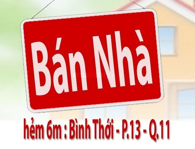 Bán Nhà : hẻm 6m Bình Thới P.13 Q.11 - dt:5,8x25m - nở hậu 8m - 1L