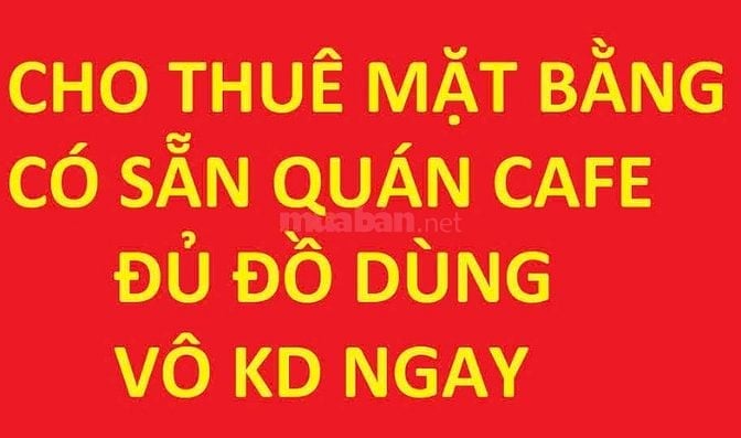 Cho thuê mặt bằng có sẵn quán cafe, đường số 1, phường Bình An, Quận 2