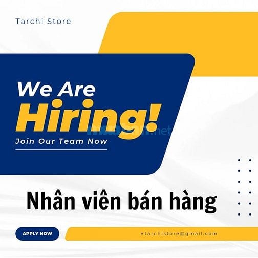 💥 Tarchi Store Bình Thạnh tuyển 03 bạn nam bán hàng bán thời gian 