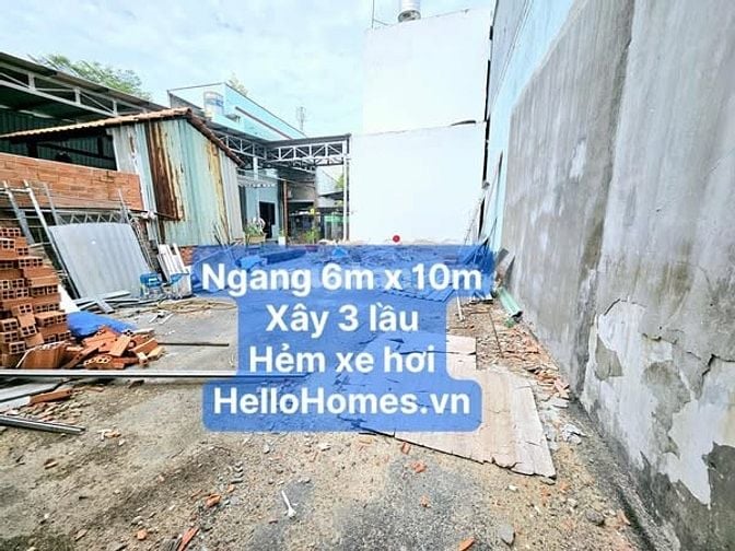 Lô đất hẻm xe hơi đường Đông Hưng Thuận 2, Quận 12, 6,1x10m, 3 tỷ 980