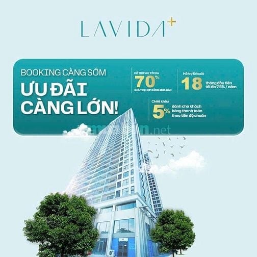 Căn hộ Lavida 2PN 2WC nhà sẵn giao ngay, chỉ cần thanh toán 30%