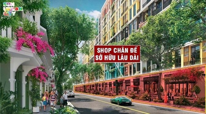 Shop khối đế Sun Urban City chỉ từ 2.9 Tỷ . Vốn ban đầu 700 triệu 