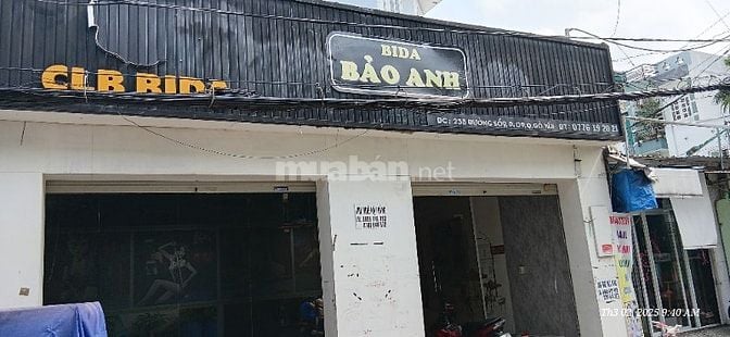 CHO THUÊ MẶT BẰNG ĐƯỜNG SỐ 9,P9,GV