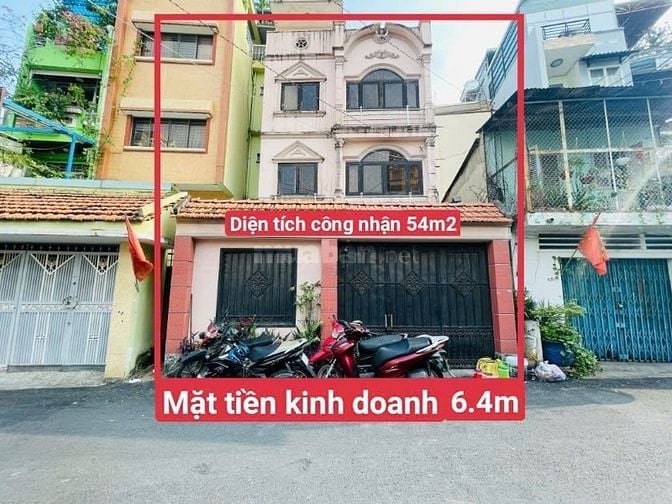 Bán nhà Mặt Tiền 6.4m Nguyễn Khuyến P12 Bình Thạnh Sát Phan Văn Trị