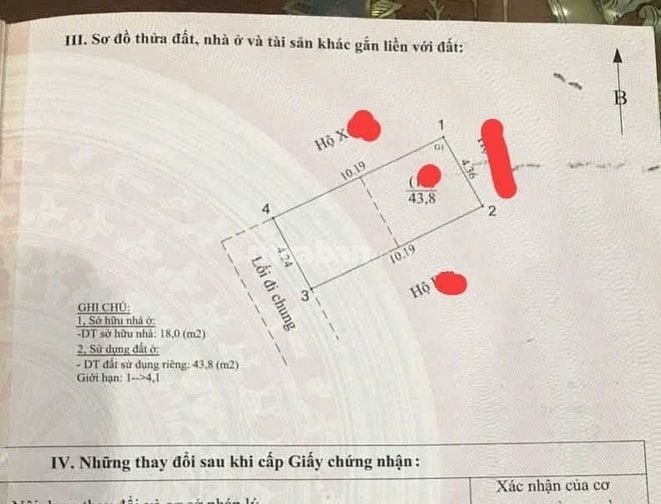 Bán Nhà Chính Chủ số 17 ngõ 45 Phố Mai Động Tam Trinh Hoàng Mai 44mx4T