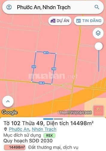 BÁN ĐẤT TẠI PHƯỚC AN - NHƠN TRẠCH - ĐỒNG NAI