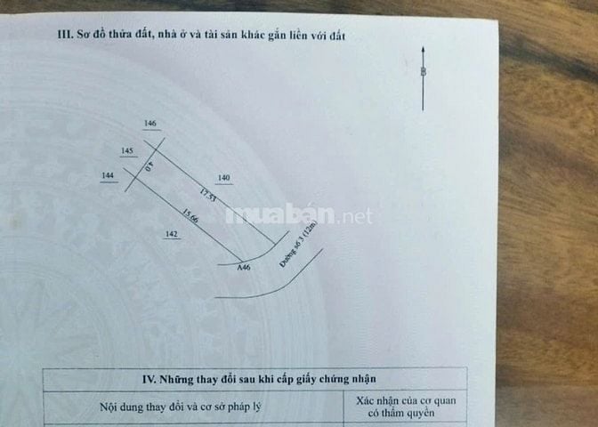 Bán lô TDC Hòn Rớ 1 , xã Phước Đồng , tp. Nha Trang  Diện tích: 66,75 