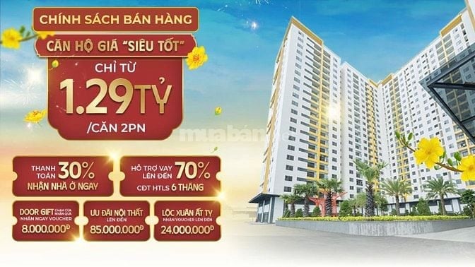 Căn 2PN Tecco Felice Homes Giá 1.290 giá CĐT Tặng gói nội thất FUll