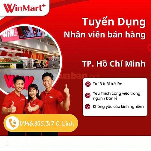 VIỆC LƯƠNG CAO - SỞ WINMART- BỔ SUNG NHÂN VIÊN LÀM PART/FULLTIME