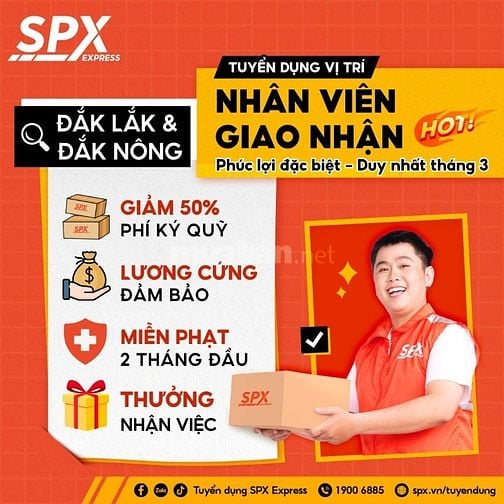 Đắk Song, Đắk Nông - Tuyển dụng Shipper thu nhập lên đến 20 triệu đồng