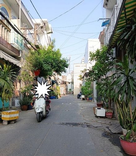 Nhà nát 5 x 16,5m = 83m2, Lương Thế Vinh - hẻm thông 6m