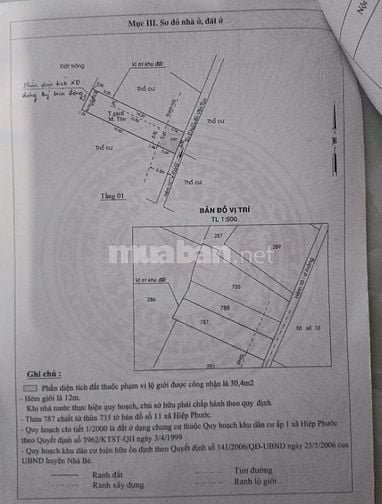 Bán đất nhà cấp 4 xã Hiệp Phước. 