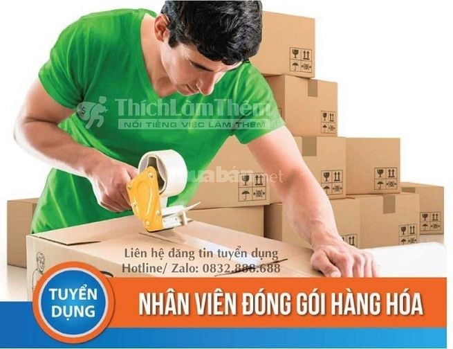 TUYỂN NHÂN VIÊN ĐÓNG GÓI HÀNG, SOẠN HÀNG TẠI TPHCM 