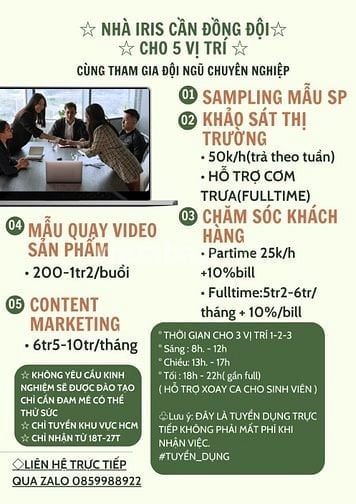 ✨️ NHÀ IRIS CẦN THÊM ĐỒNG ĐỘI CÙNG TẠO RA NHỮNG SIÊU PHẨM