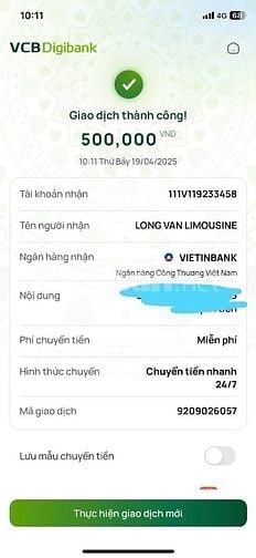 Vé xe giường nằm Long Vân Limousine 
