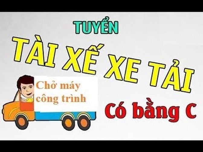 TUYỂN GẤP 05 TÀI XẾ BẰNG C XE TẢI, LÀM CA, LƯƠNG CAO
