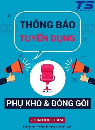 Cần tuyển gấp!!! NV PHỤ KHO, ĐÓNG GÓi