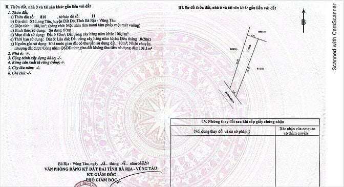 Chính chủ cần bán gấp lô đất mặt tiền đường nhựa Long Tân, Đất Đỏ
