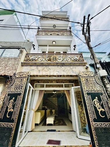 Nhà 51.7m2 Dương Bá Trạc, Q8. Xây 4 lầu, hẻm 8m. Gần chợ Dương Bá Trạc