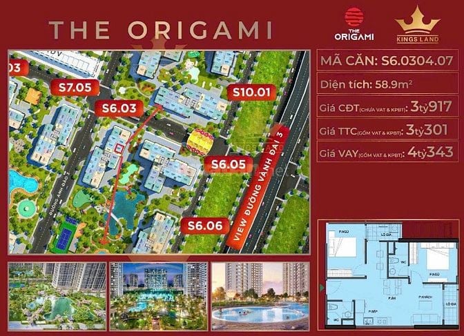 CƠ HỘI SỞ HỮU CĂN HỘ TRUNG TÂM ORIGAMI - GIÁ RẺ NHẤT HIỆN NAY 