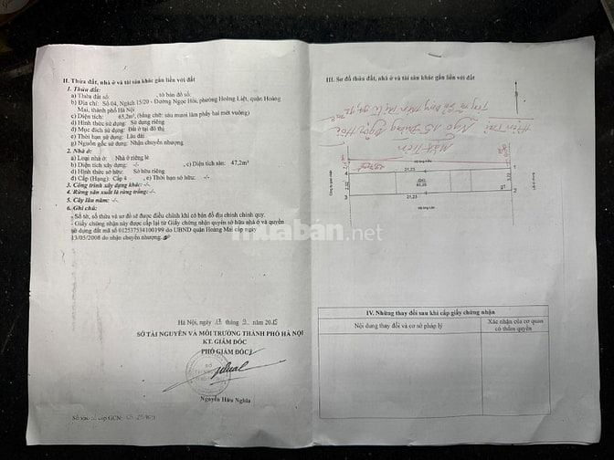 Bán Đất Chính Chủ Mặt Ngõ 15 Ngọc Hồi - Hoàng Liệt Hoàng Mai - HN