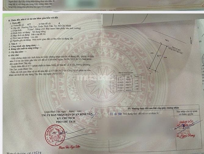 Chính chủ bán đất Tây Lân Bình Tân, 76m², giá 4 tỷ 422 SHR, khu dân cư