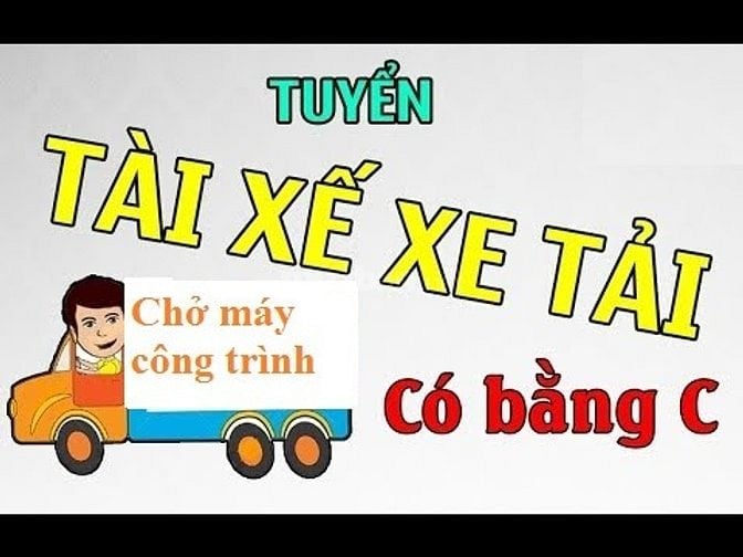 UYỂN 05 TÀI XẾ BẰNG C XE TẢI, LÀM CA, LƯƠNG CAO