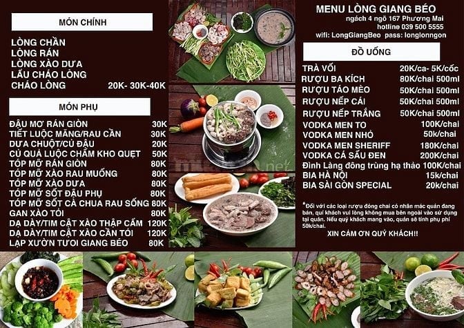 Tuyển nữ phụ việc quán Lòng Lợn tại quận Đống Đa, Hà Nội