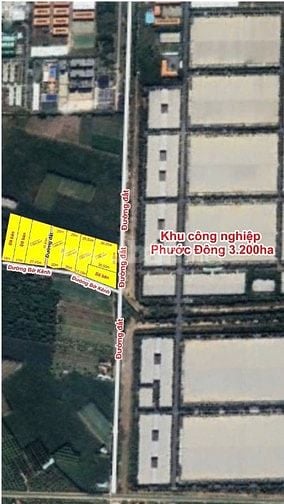 Đất kế bên khu đô thị KCN Phước Đông. 68tr 1m ngang