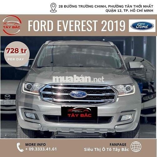 Ford Everest 2019 Trend 2.0L  AT 4x2 - 68000 km