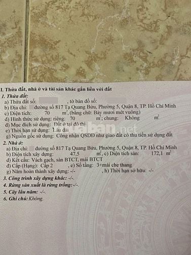 NHÀ MẶT TIỀN Q8 - VIEW CÔNG VIÊN THOÁNG MÁT - KHU PHÂN LÔ TẠ QUANG BỬU